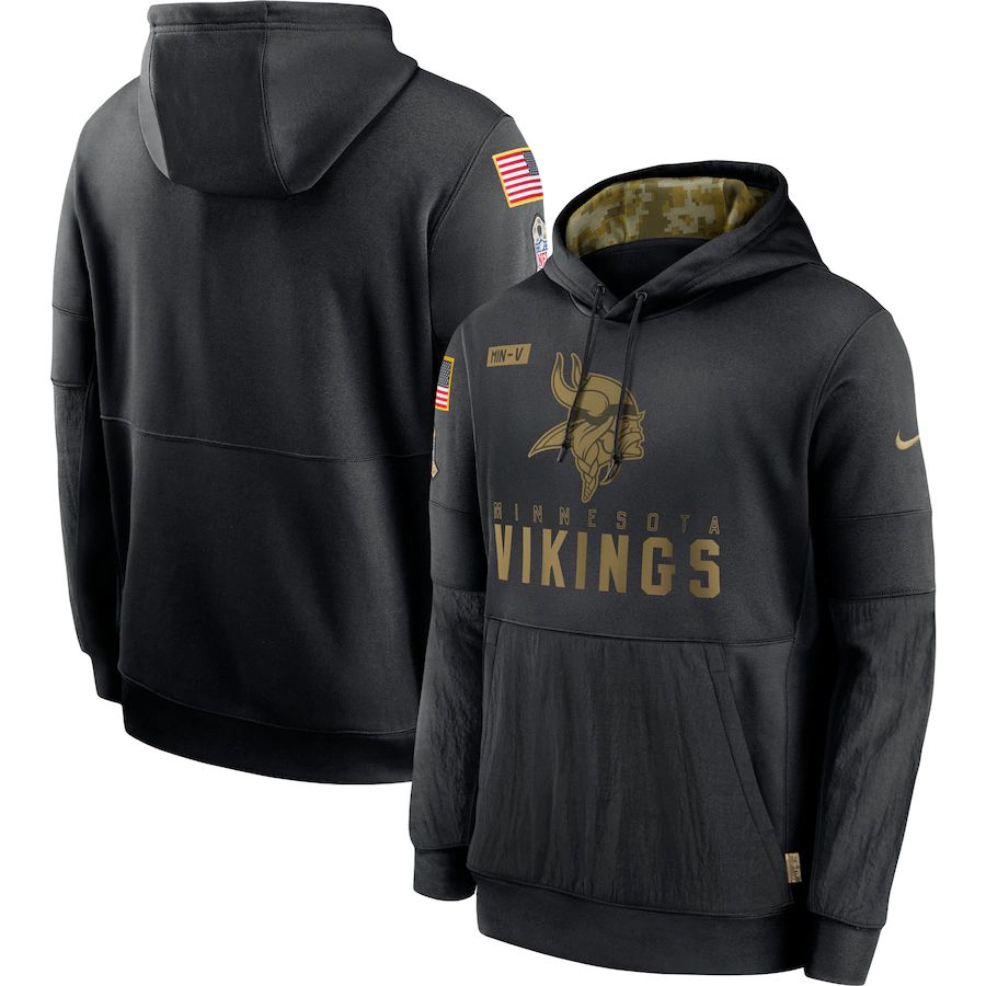 Men Minnesota Vikings Black Salute To Service Hoodie Nike NFL Jerseys->minnesota vikings->NFL Jersey
